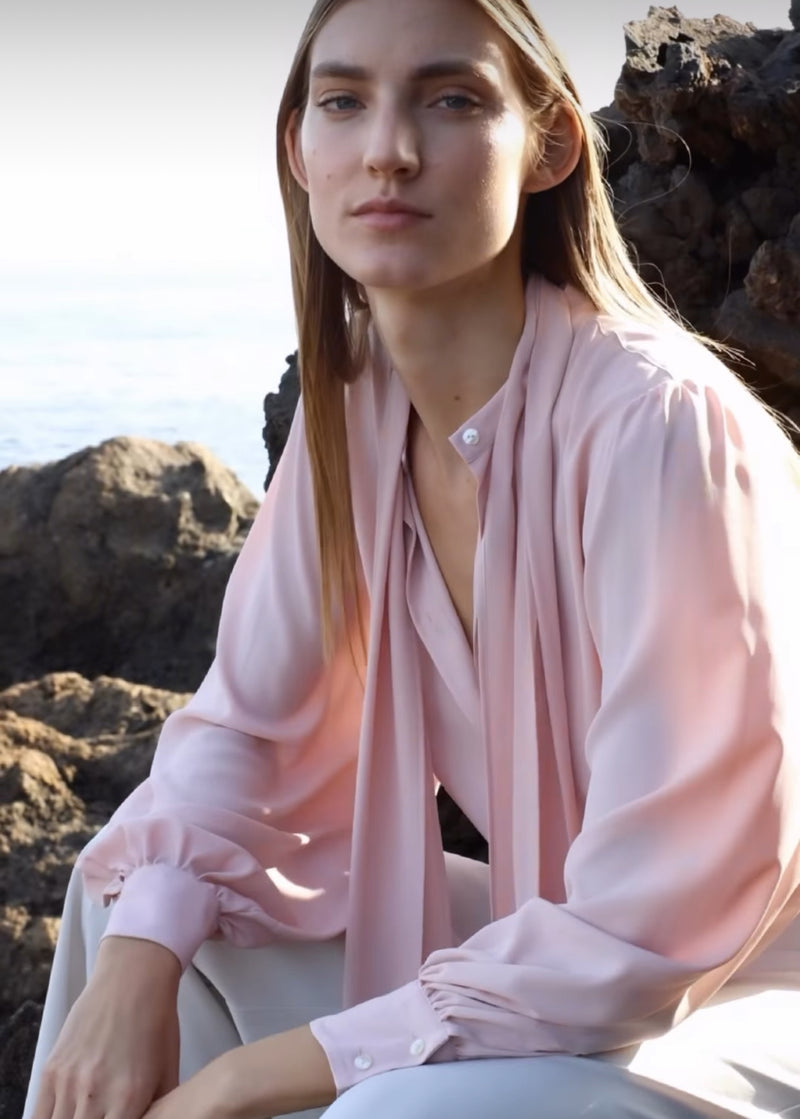 Blouse décontractée en mélange de soie Émanou Alexandra