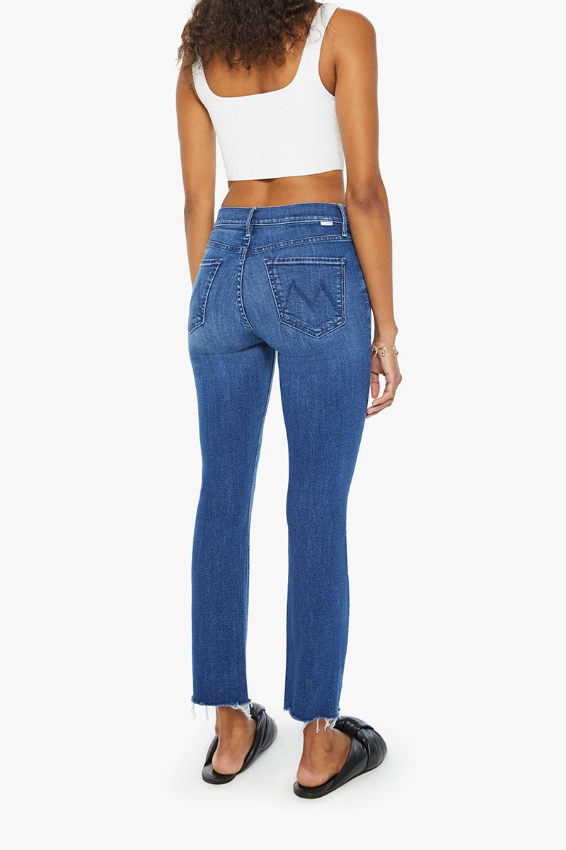 Mother The Mid Rise Dazzler Ankle Fray Jean