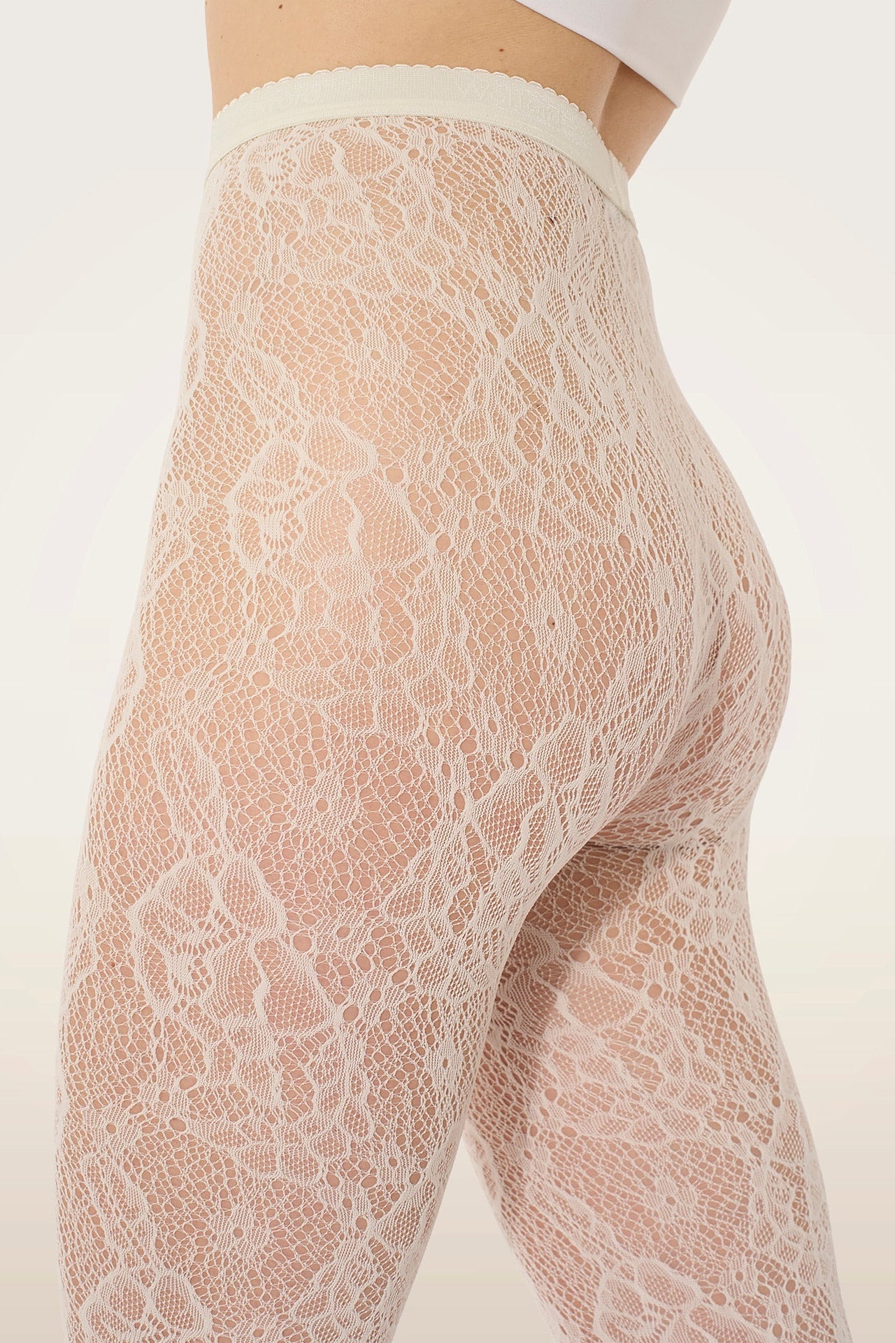 Wolford Infinite Rose Net Tights Deep Night