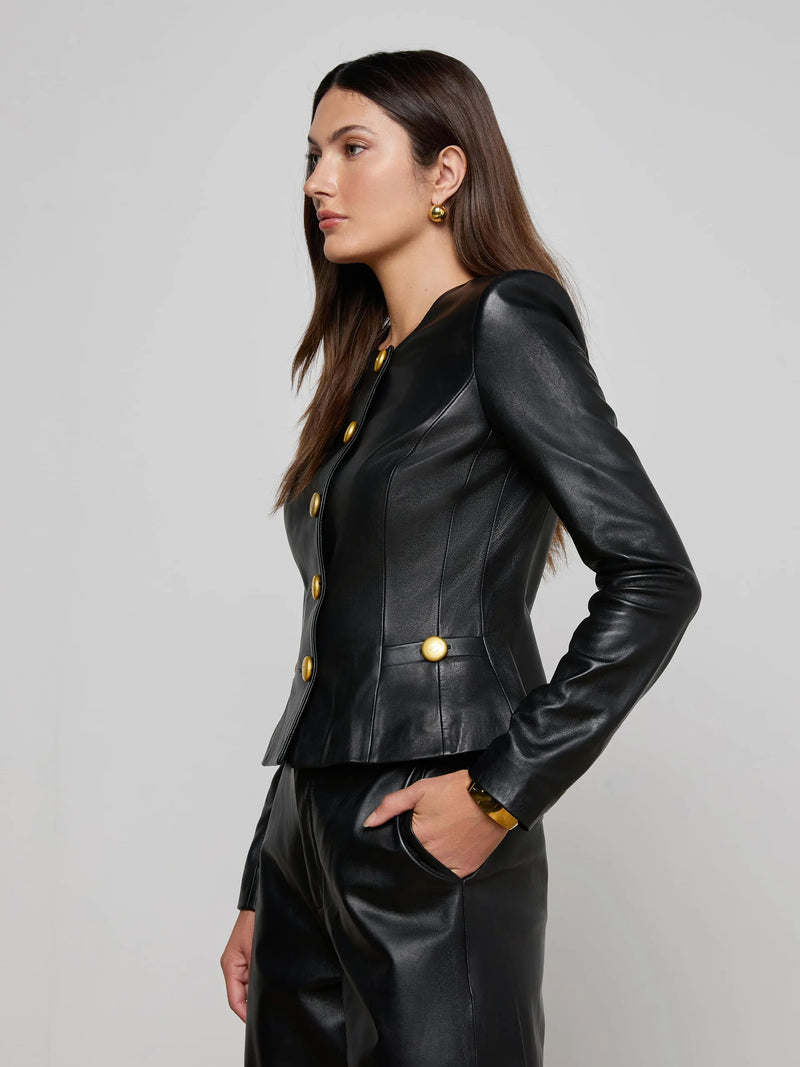Veste en cuir L'Agence Mariella