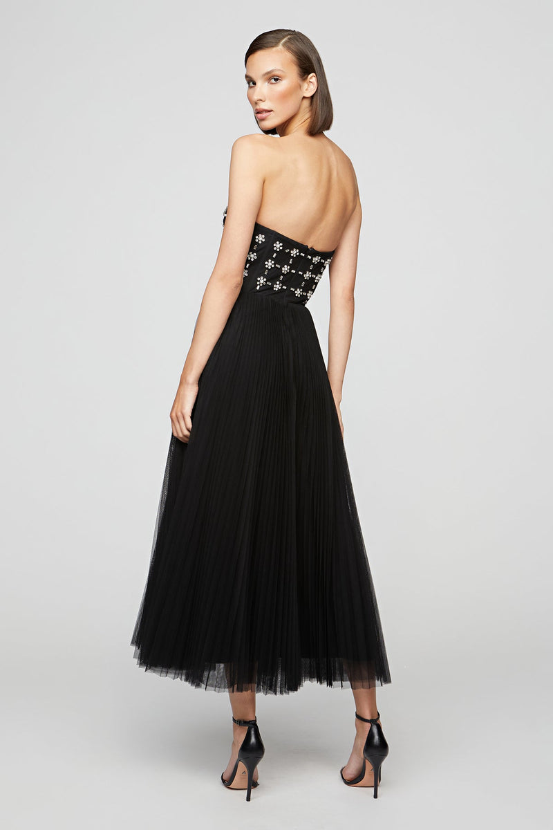 THEIA 88113396 ALESSIA STRAPLESS MIDI DRESS