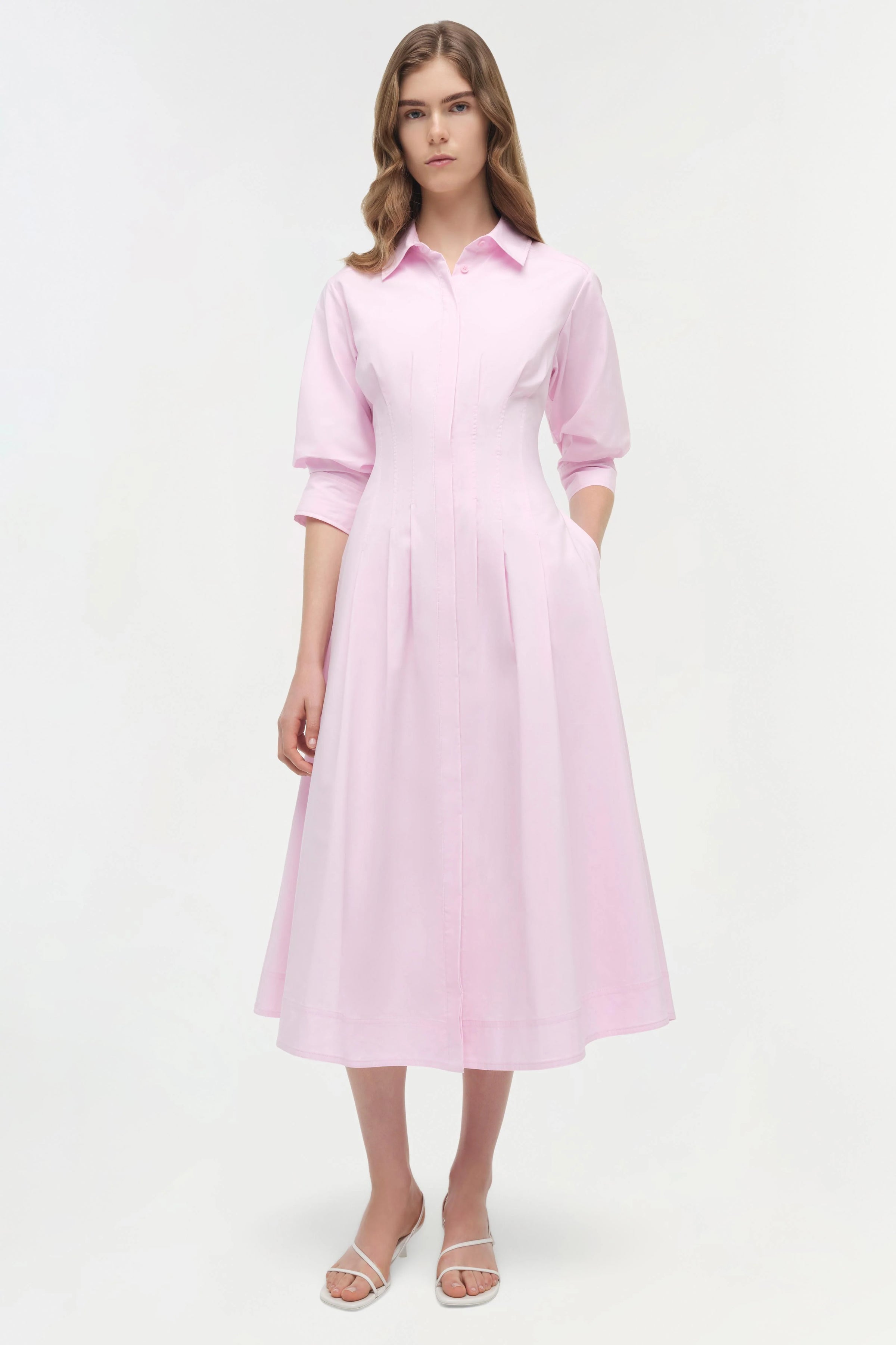 Simkhai Jazz Pintuck Midi Dress