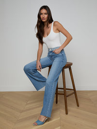 L'Agence Louane Wide-Leg Flare Jean Bexley