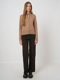 Repeat Cashmere Silk Knitted Cardigan Fawn