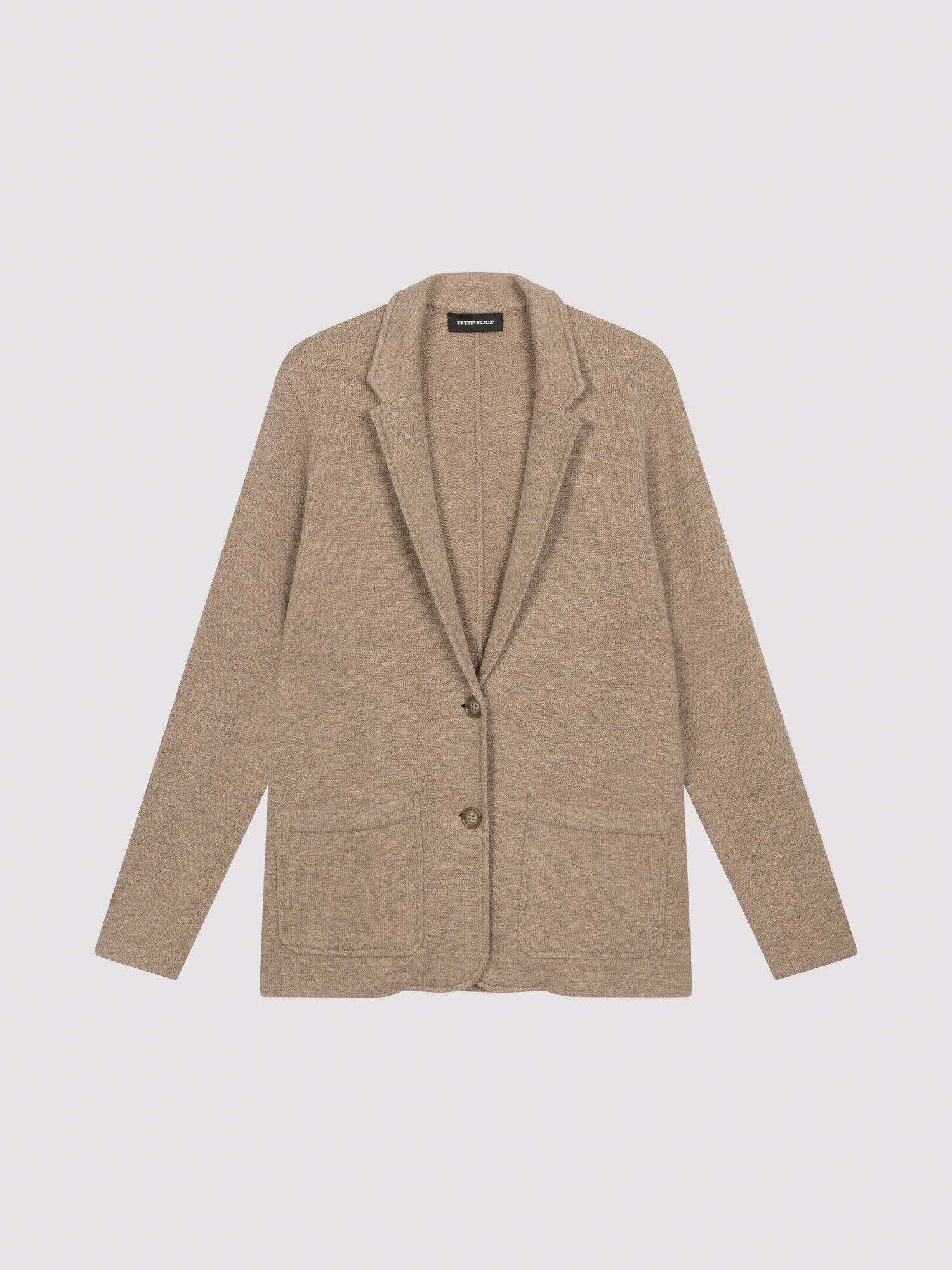 Repeat Wool Cashmere Knitted Cardigan - Sand