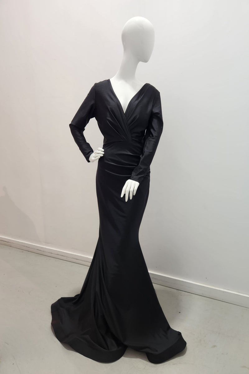 Jessica Angel Long Sleeve V-Neck Gown