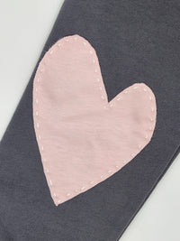 Kerri Rosenthal Boyfriend Sweatshirt Heart Patchwork Sweater