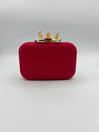 Tres Chic Tres Chic Flower Clutch Red