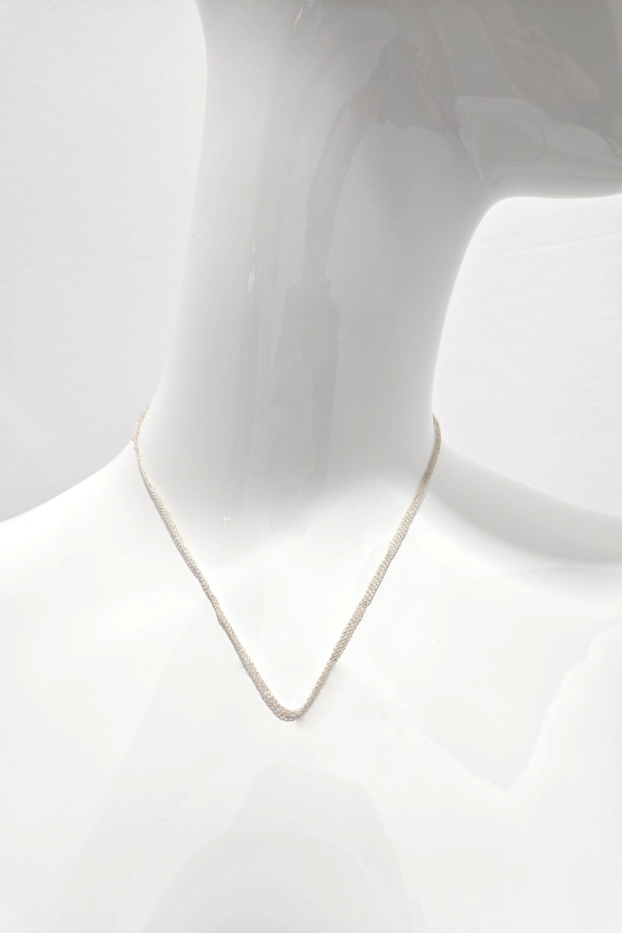 Tres Chic Silver Mesh Necklace
