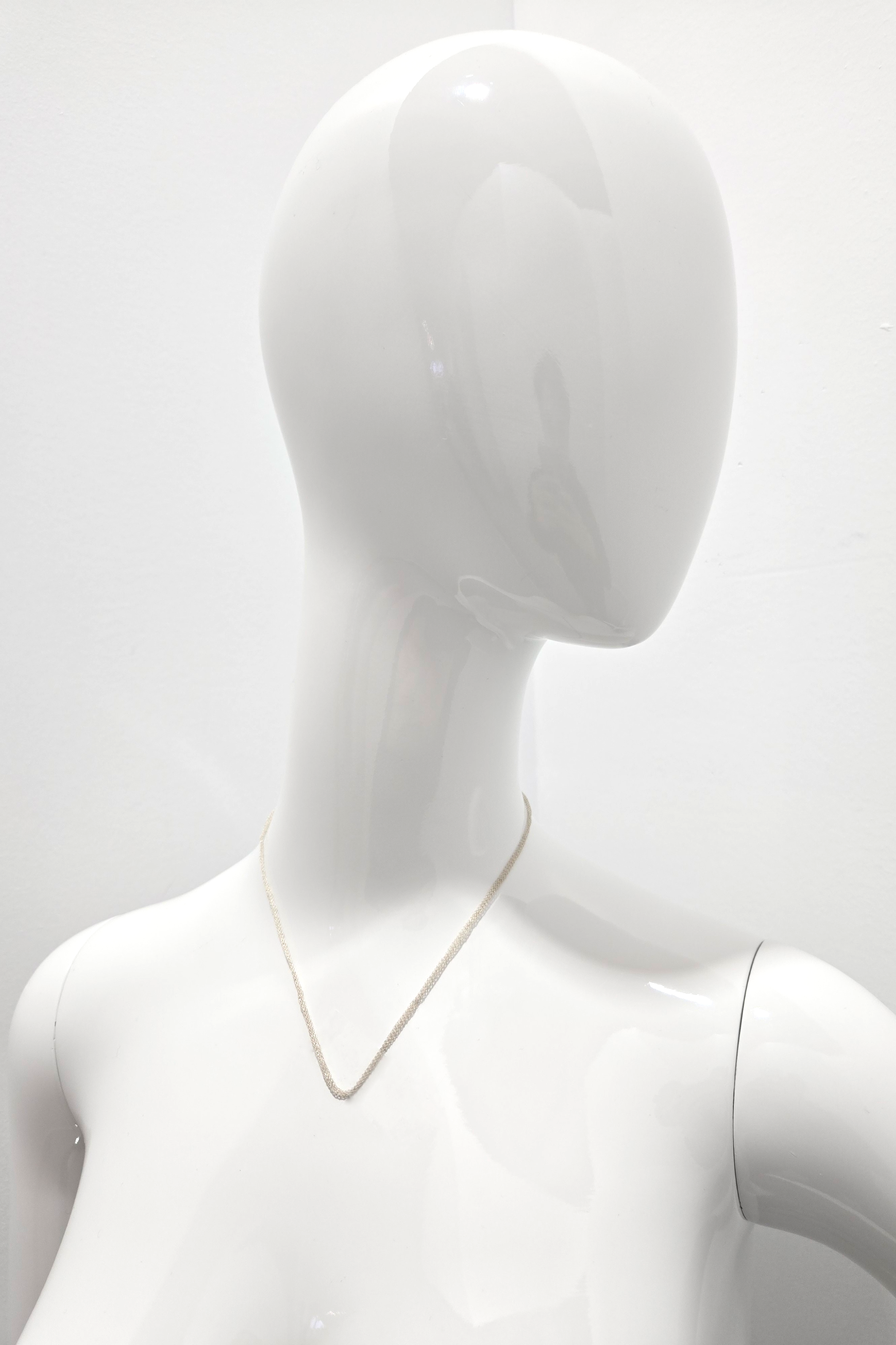 Tres Chic Silver Mesh Necklace