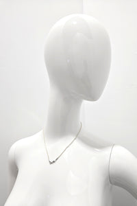 Tres Chic Silver Mesh Necklace