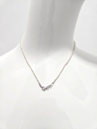 Tres Chic Silver Mesh Necklace