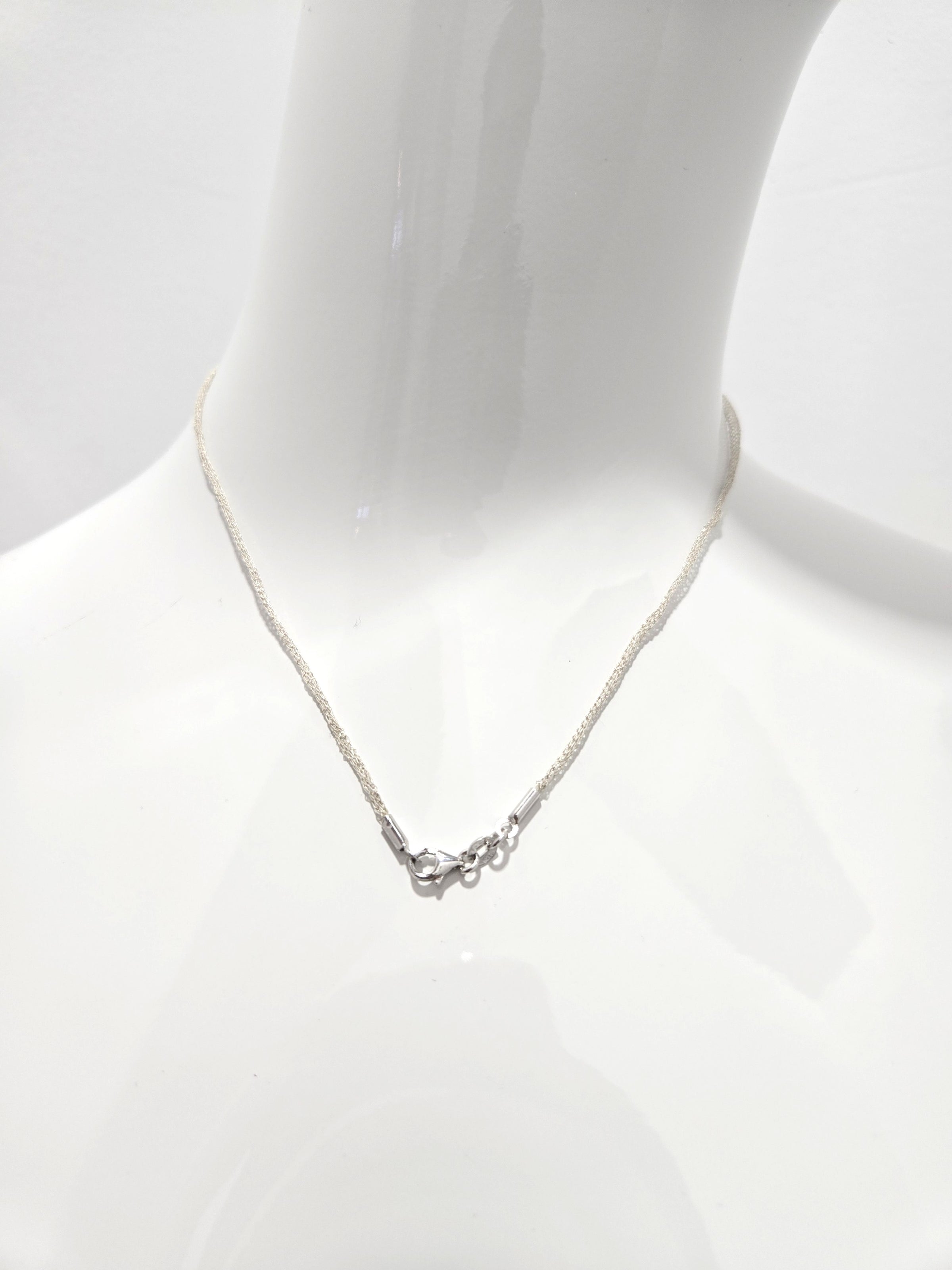 Tres Chic Silver Mesh Necklace