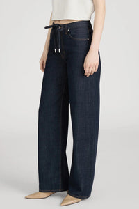 Frame The Off Duty Drawstring Bow Jeans Rinse