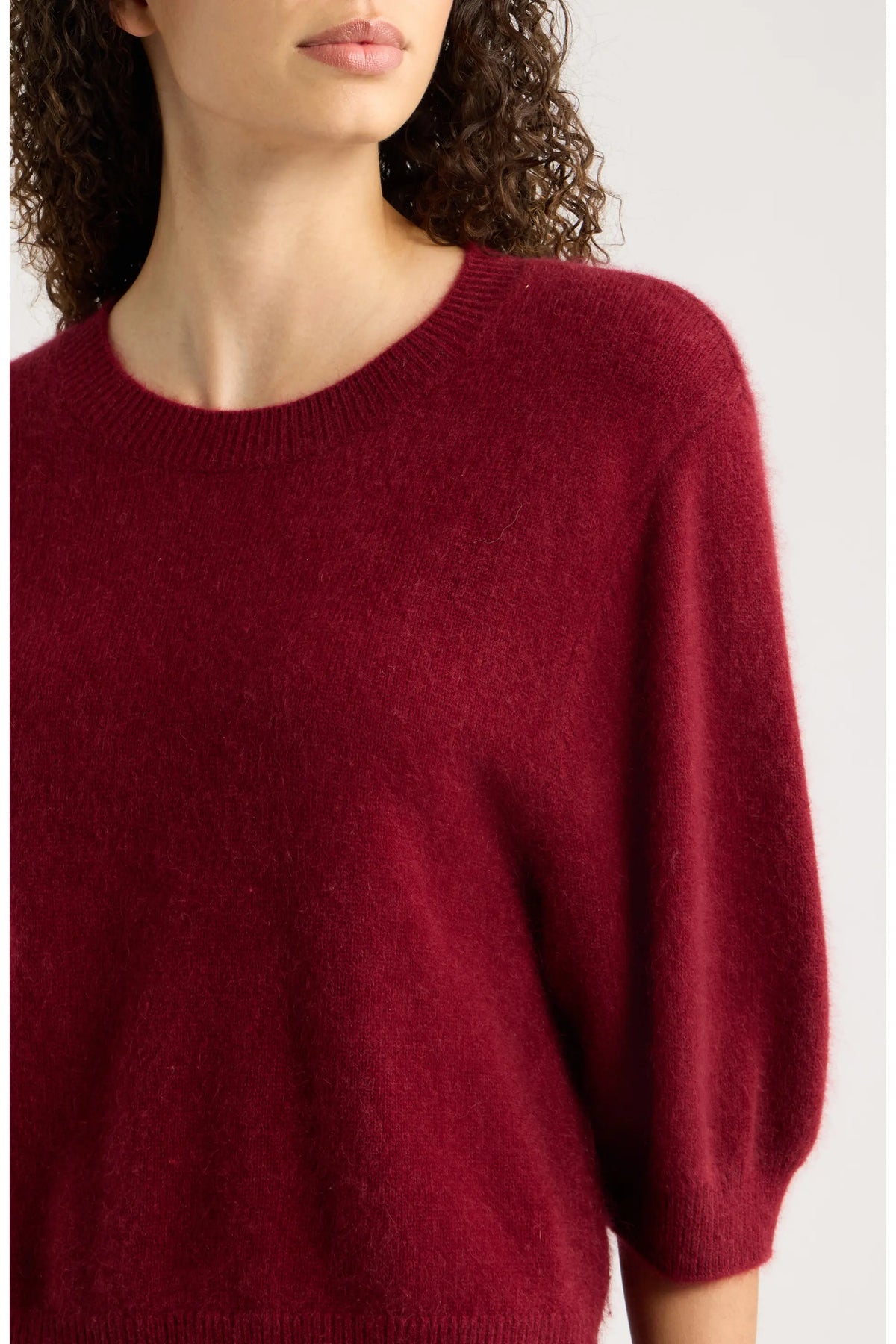 Frame The Brushed Chalet Sweater Deep Garnet