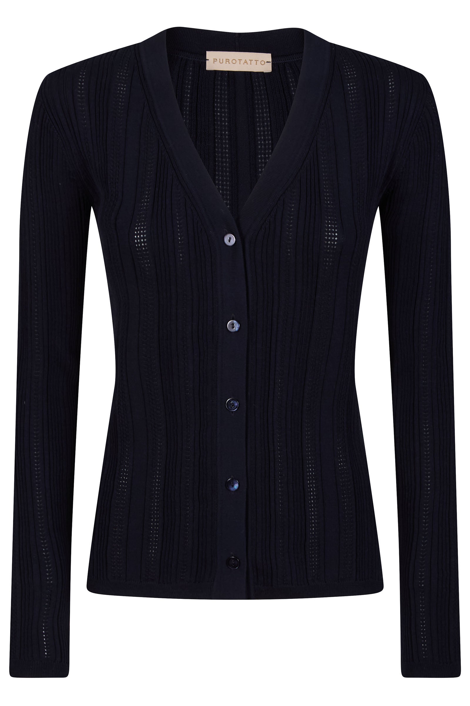 Purotatto Cardigan SS26-074-2303 Noir