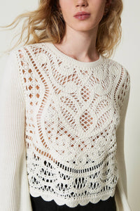 Twinset Lace Patterned Sweater