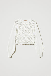 Twinset Lace Patterned Sweater