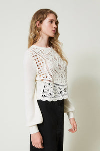 Twinset Lace Patterned Sweater