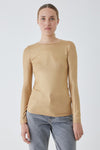 Majestic Soft Touch Metallic Crew Neck Top