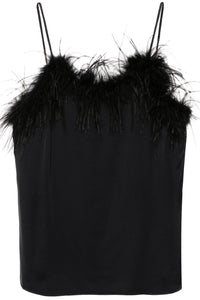 Twinset Feather-Trim Camisole Top