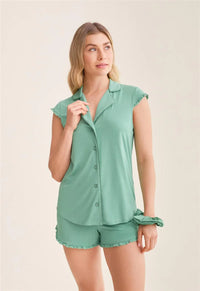 Fleur't Shortie Pj Set with scrunchie