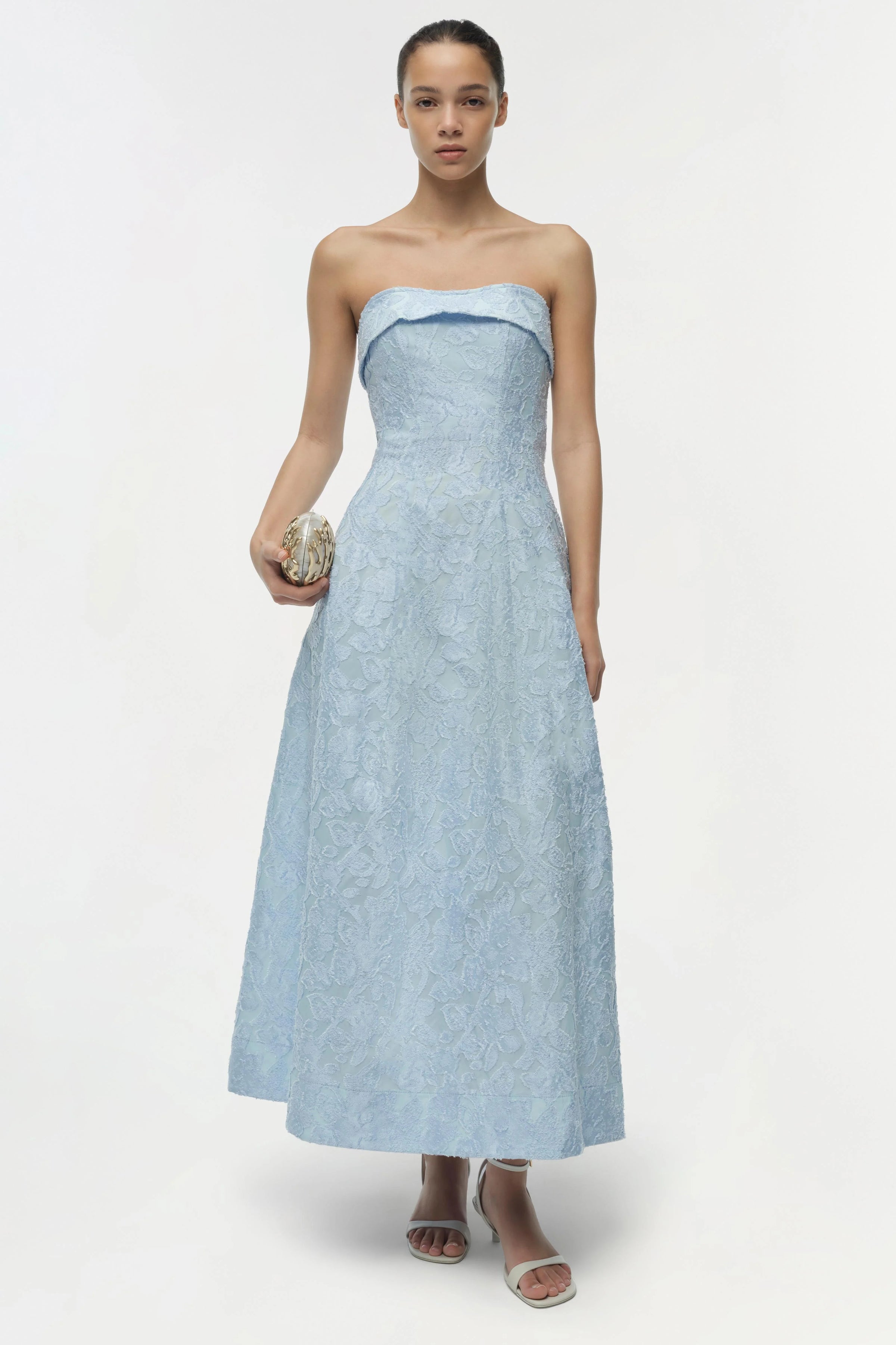 Robe mi-longue en jacquard Simkhai Valeria