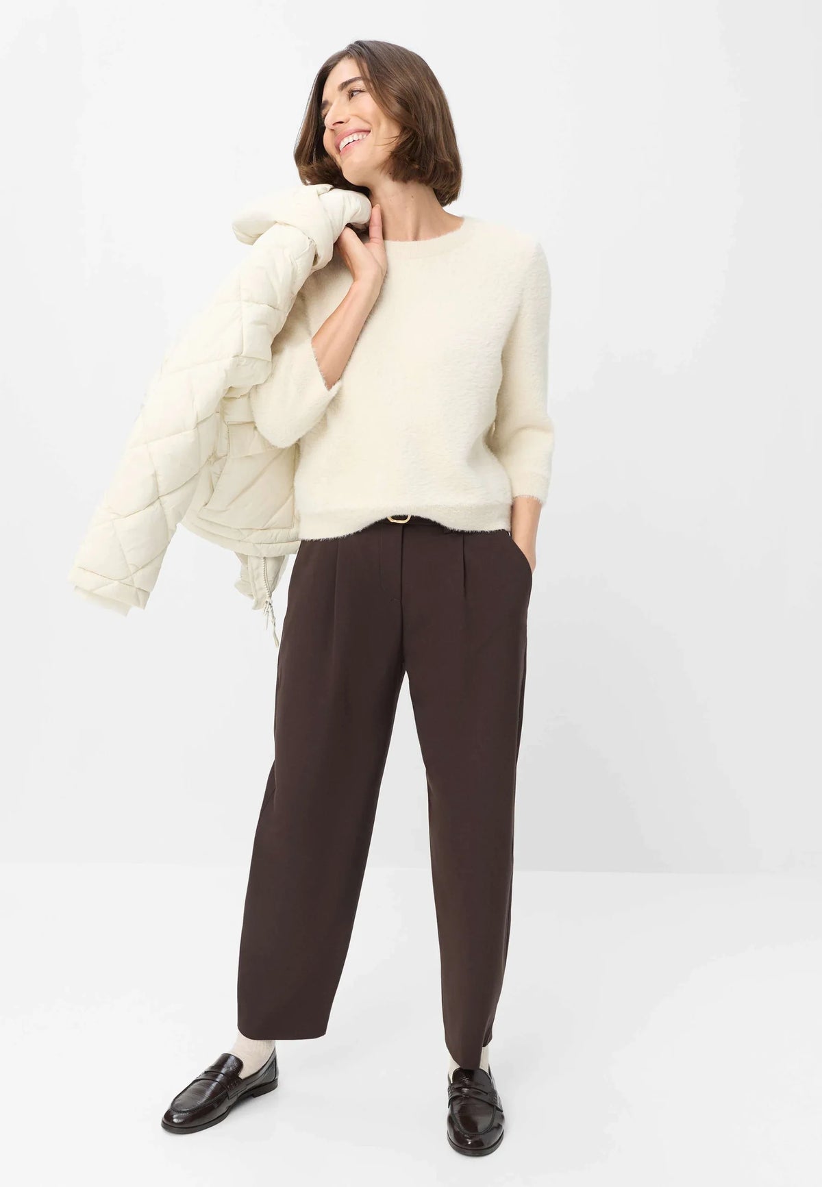 Brax Women's Pullover - Dark Ecru
