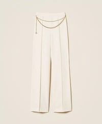 Twinset Crêpe cady trousers with belt