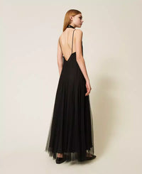 Robe longue en tulle plumetis Twinset