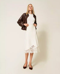 Jupe midi en dentelle Twinset détaillée