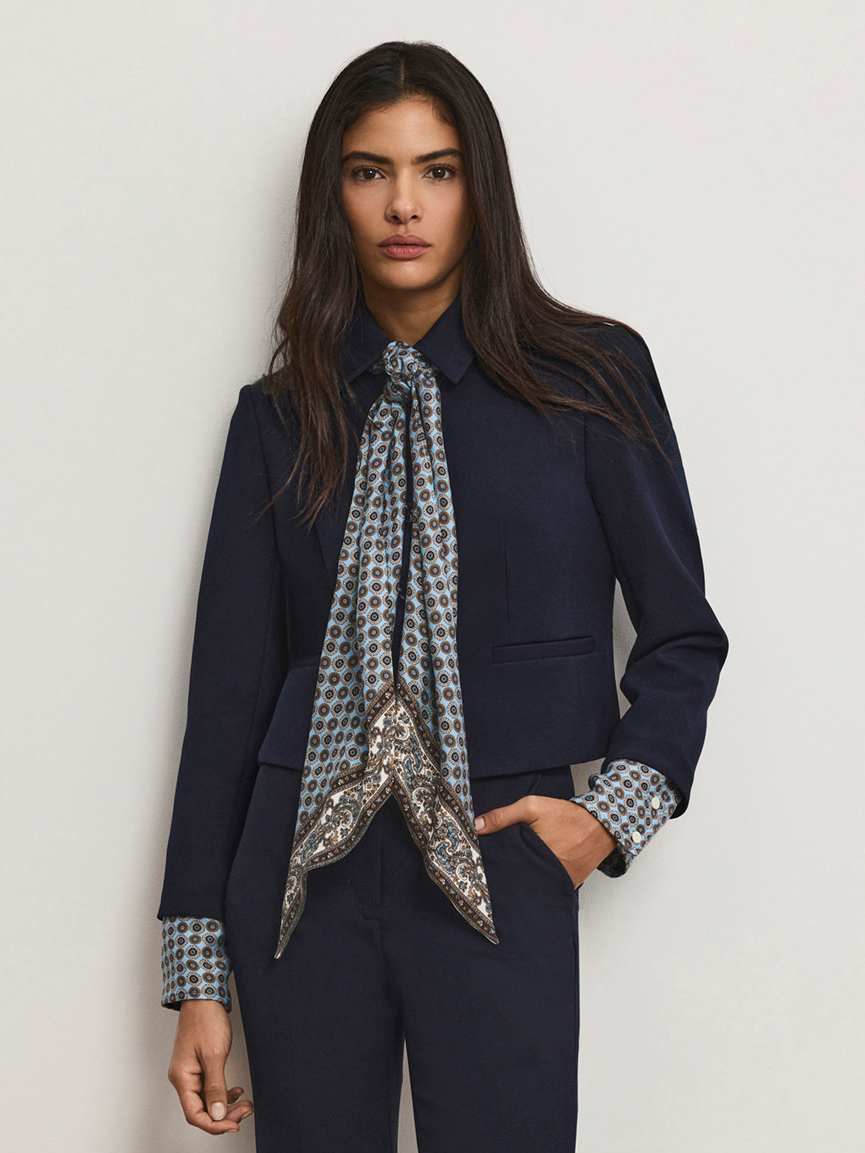 Veronica Beard Ismena Removable Scarf Jacket
