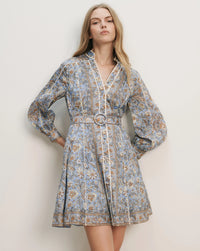 Veronica Beard V-Neck Kumar Blue Jay Multi