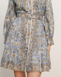 Veronica Beard V-Neck Kumar Blue Jay Multi