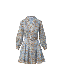 Veronica Beard V-Neck Kumar Blue Jay Multi