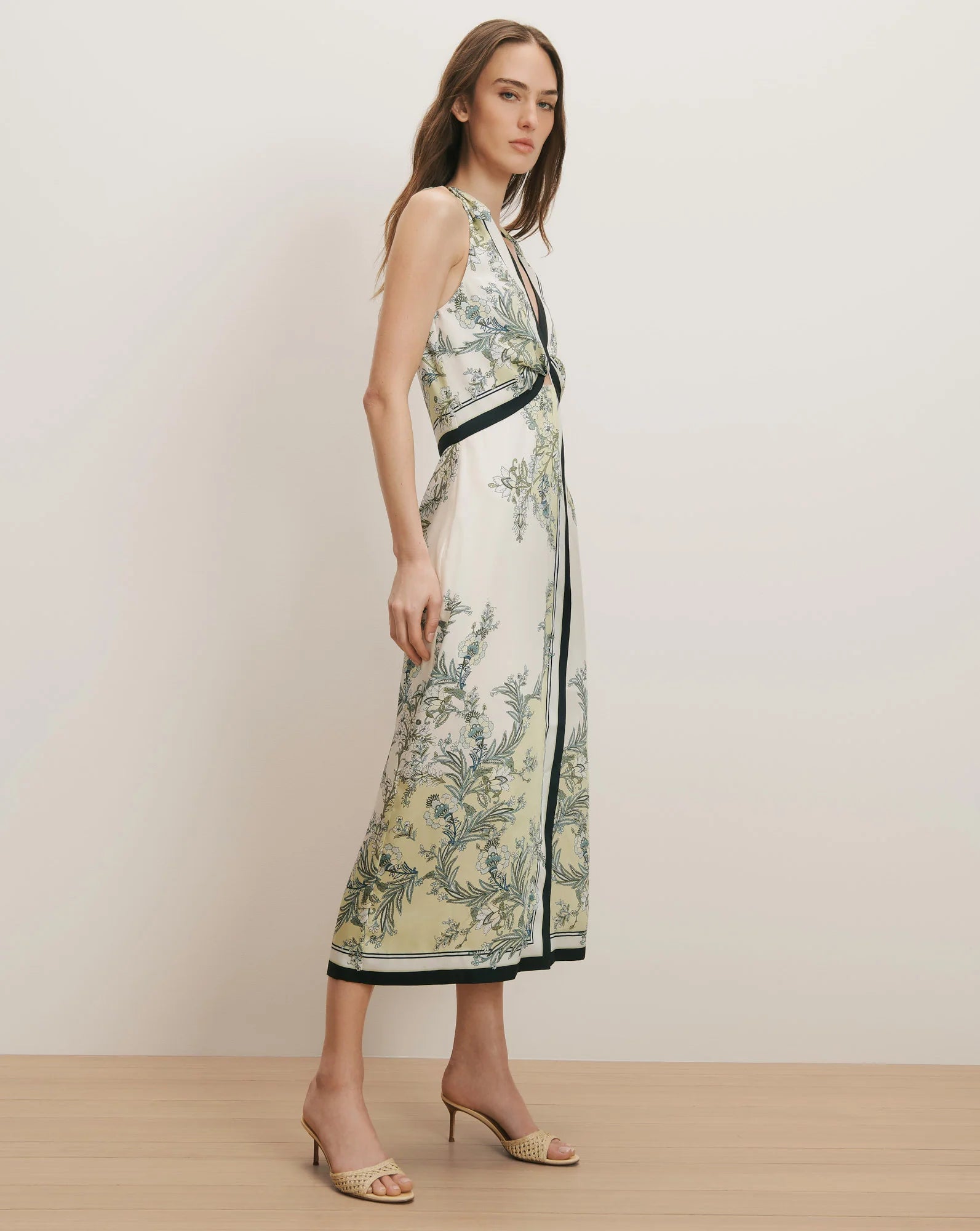 Veronica Beard Kaliza Scarf-Print Midi Dress