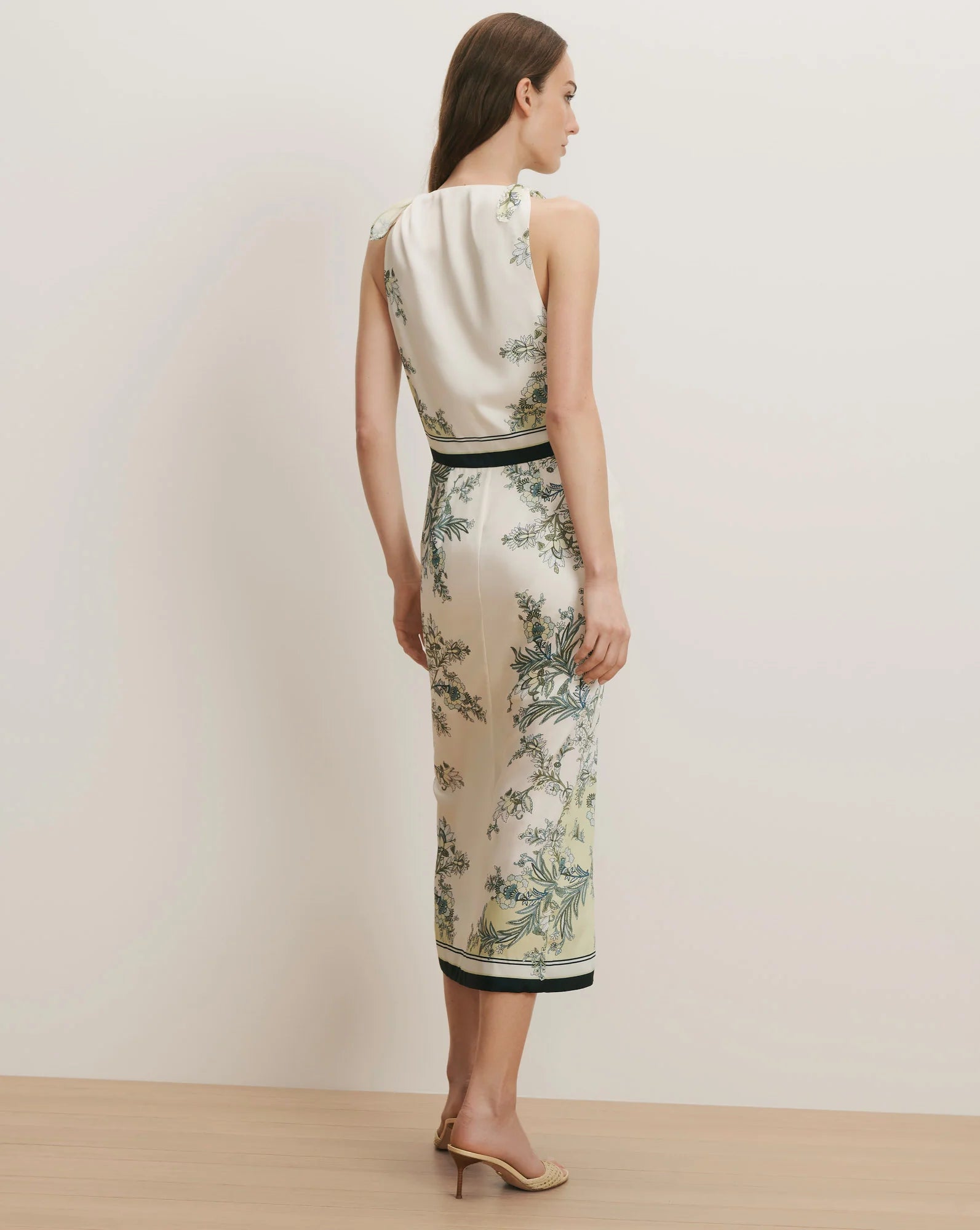 Veronica Beard Kaliza Scarf-Print Midi Dress