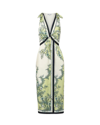 Veronica Beard Kaliza Scarf-Print Midi Dress