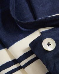 Veronica Beard Ella Striped Linen Midi Dress