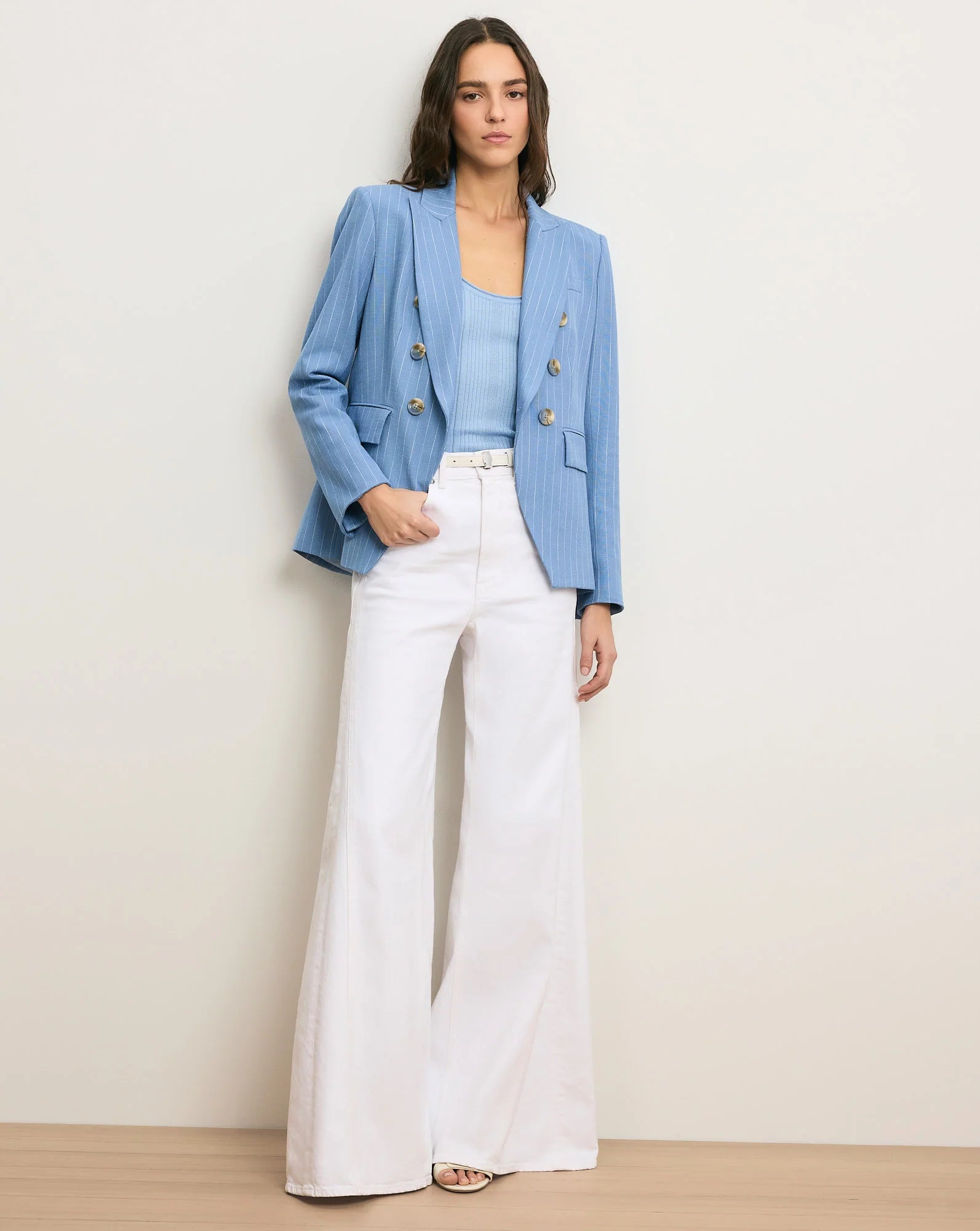 Veronica Beard Miller Pinstripe Dickey Jacket