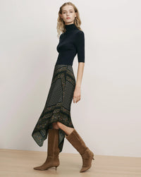 Veronica Beard Hartley Skirt Heritage Navy Multi