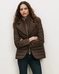Veronica Beard Campbell Down Dickey Jacket Espresso