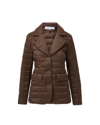 Veronica Beard Campbell Down Dickey Jacket Espresso