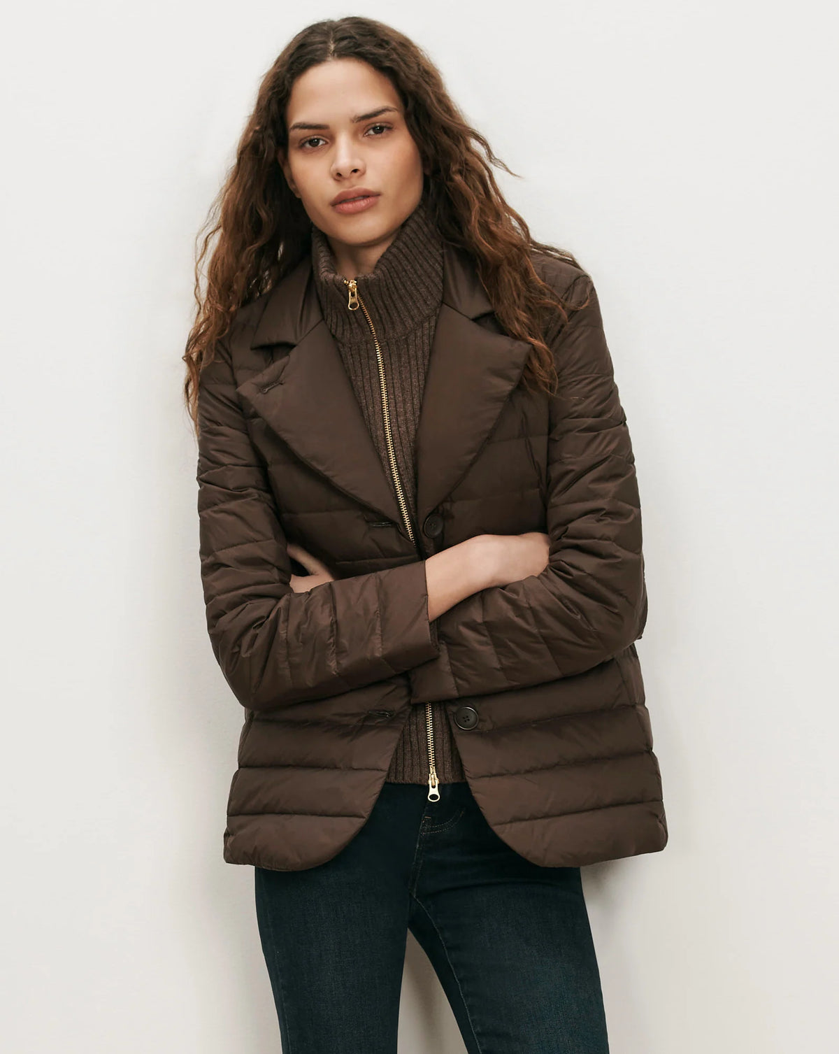 Veronica Beard Rib Turtleneck Dickey Espresso