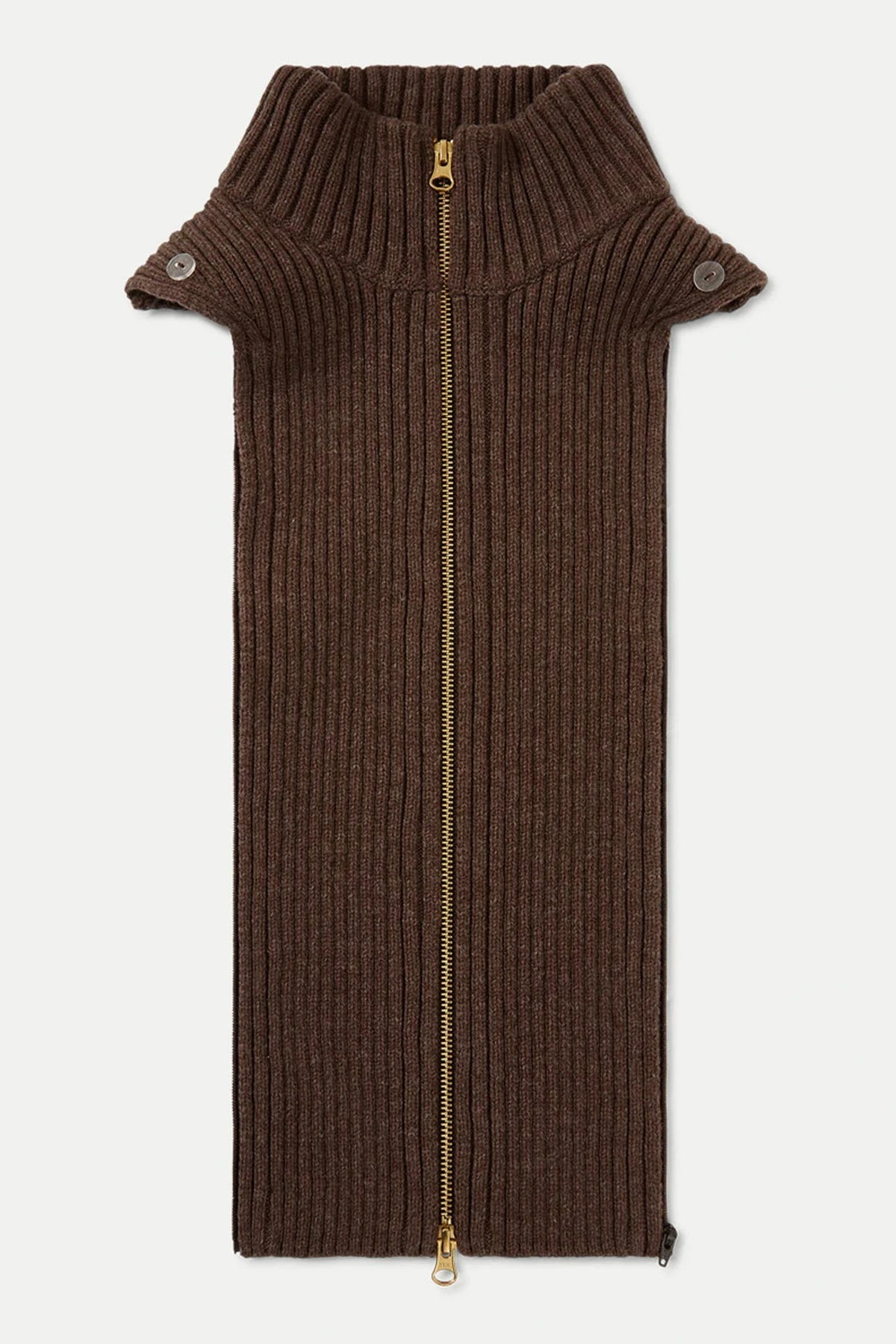 Veronica Beard Rib Turtleneck Dickey Espresso