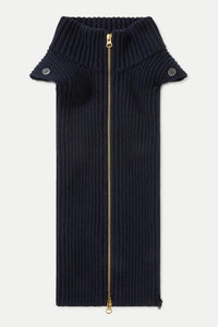 Veronica Beard Rib Turtleneck Dickey Navy