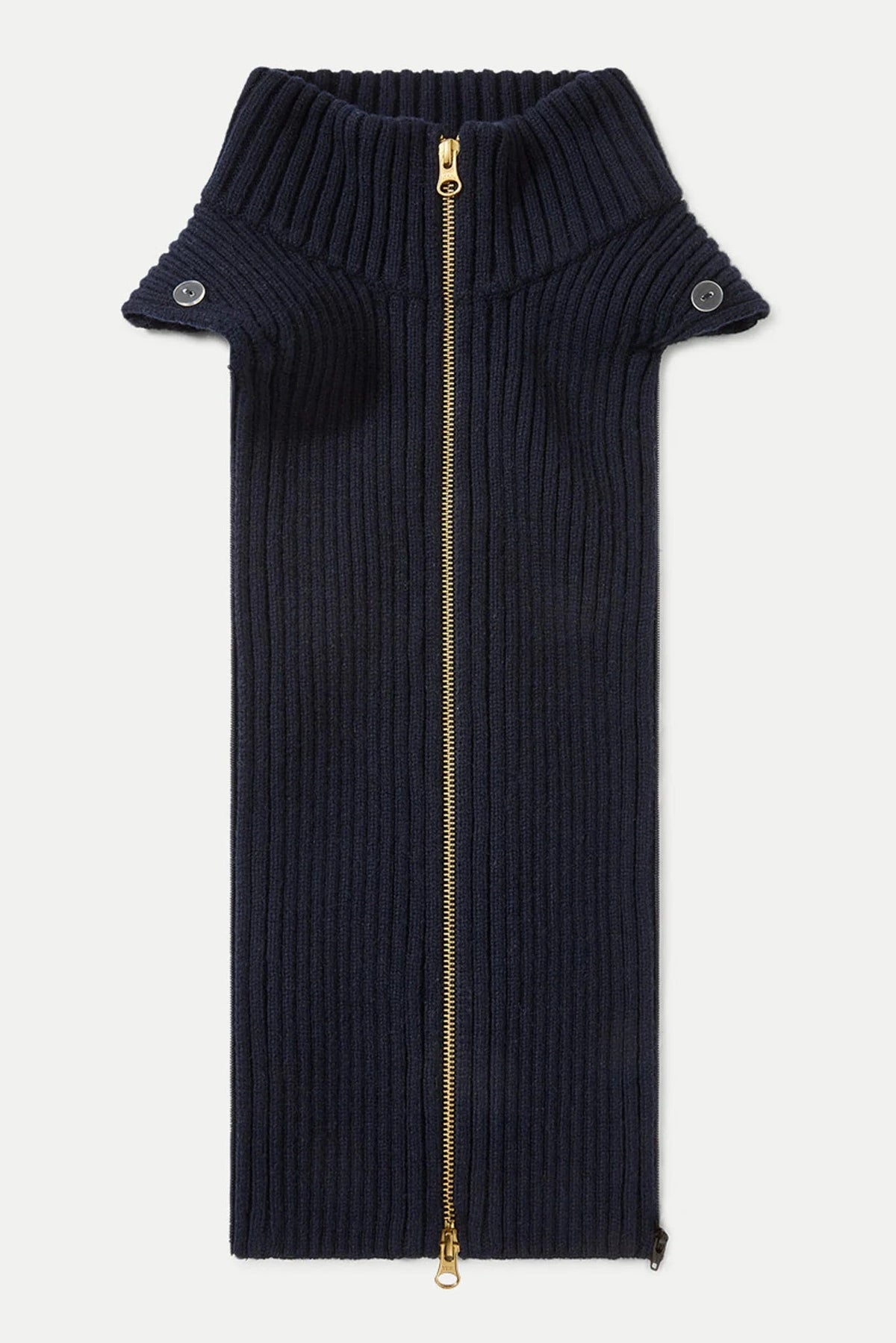 Veronica Beard Rib Turtleneck Dickey Navy