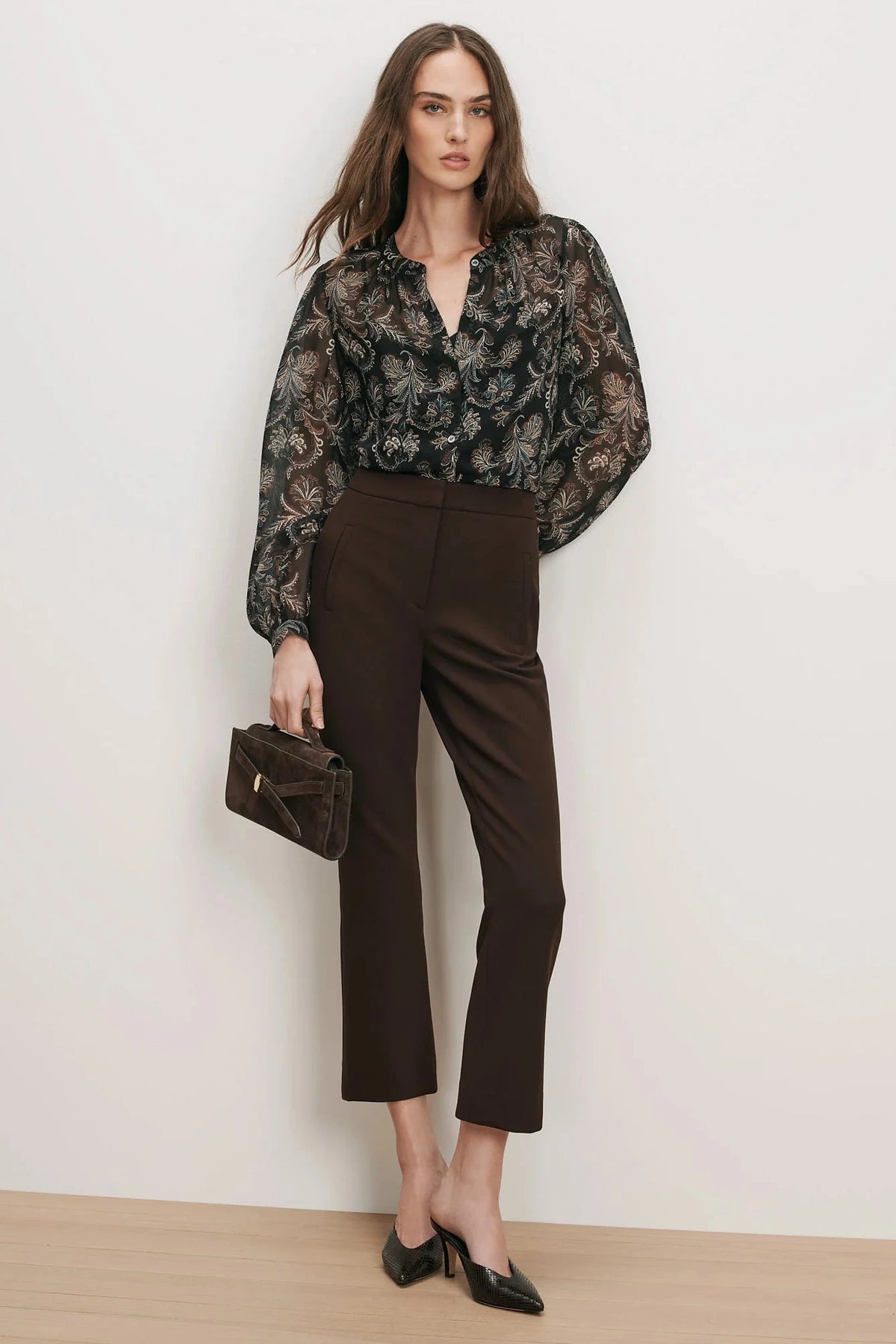 Veronica Beard pantalon Arte 26FA0257-N0116 Espresso