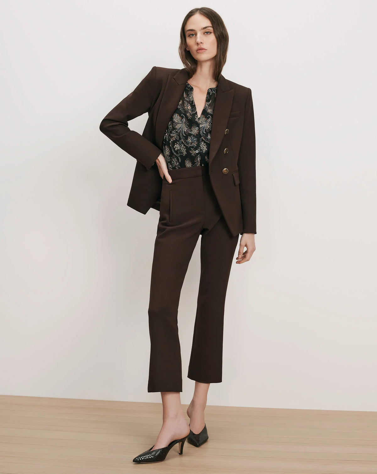 Veronica Beard pantalon Arte 26FA0257-N0116 Espresso