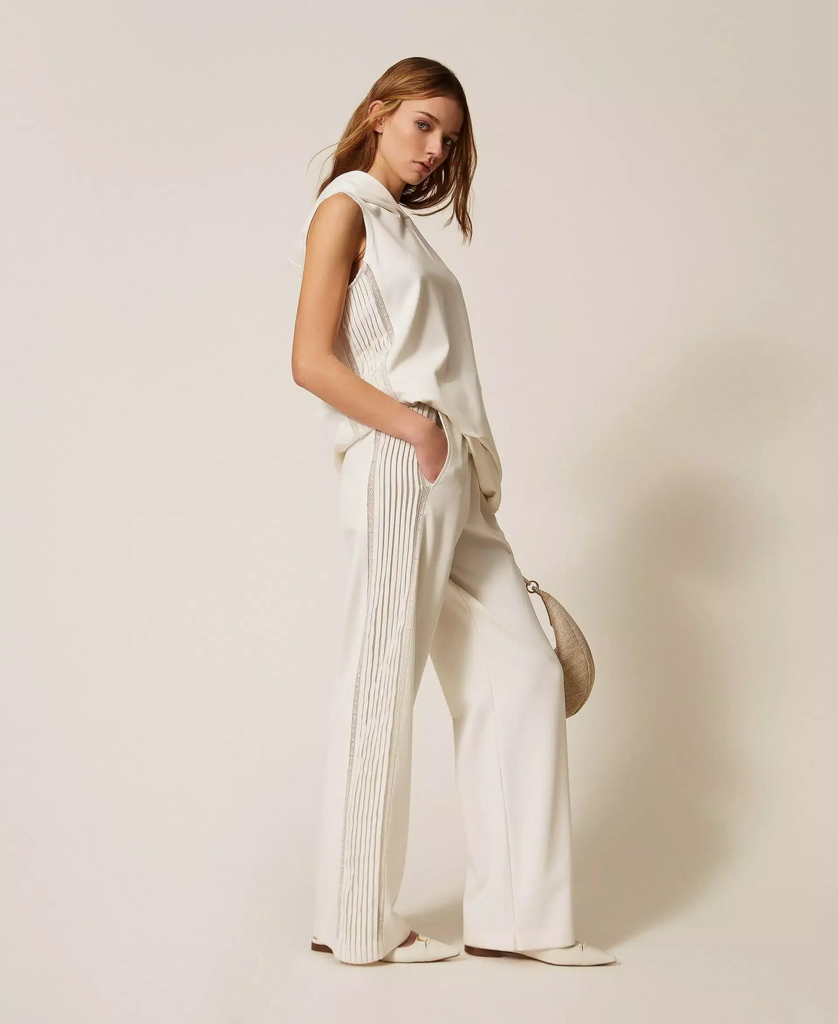 Twinset Recycled Crepe de Chine Trousers